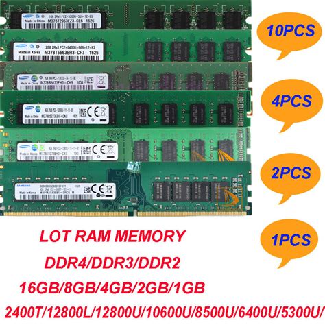 LOT Samsung 16GB 8GB 4GB 2GB 1GB 2RX8 DDR4/DDR3/DDR2 Desktop Memory RAM ...