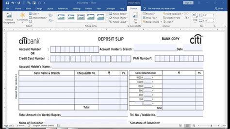 7+ Popular Deposit Slip Template Microsoft Word – Repli Counts Template ...