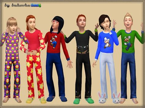 bukovka's Sleepwear Super Mario | Sims 4 clothing, Outfit sets, Sims 4