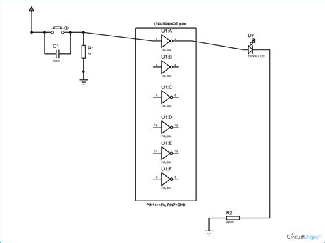 Not Gate Circuit Diagram