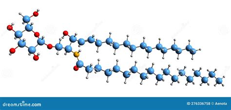 3D Image of Cerebroside a Skeletal Formula Stock Illustration ...