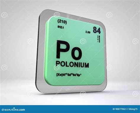 Polonium 84 Element. Alkaline Earth Metals. Chemical Element Of ...