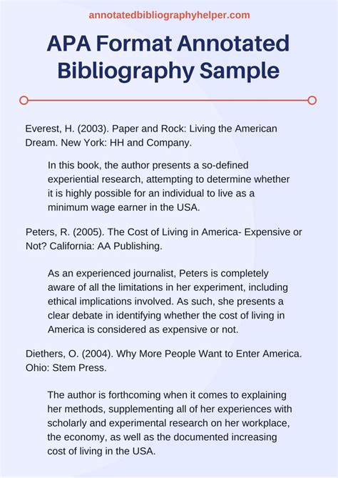 Pin by Bibliography Samples on APA Format Annotated Bibliography Sample ...