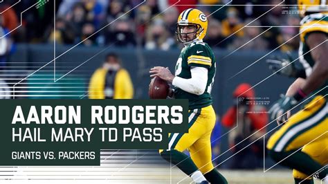 Aaron Rodgers Hail Mary Before Half! | Giants vs. Packers | NFL Wild ...