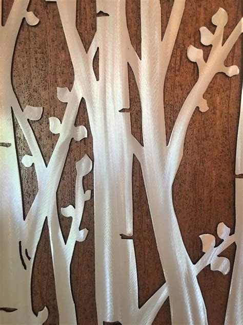 Aspen trees. Large metal wall art. Wedding gift for the couple. TREE ...