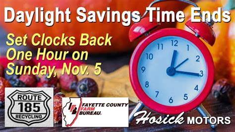 Daylight Saving Time end this weekend | Vandalia Radio