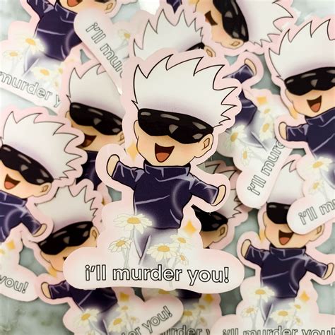 Chibi Gojo Satoru Sticker JJK Jujutsu Kaisen Anime Vinyl | Etsy