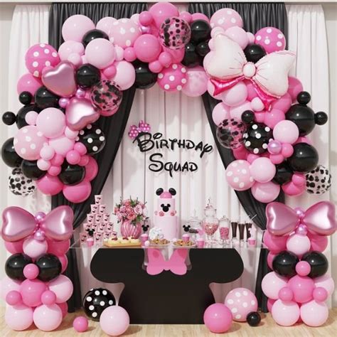 102Pcs | Hot Pink Balloons Arch Garland Kit with Bow Foil Balloon Pink ...