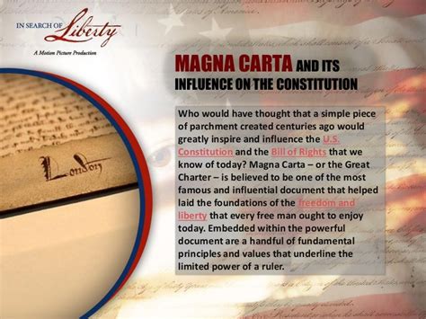 MAGNA CARTA AND ITS INFLUENCE ON THE CONSTITUTION