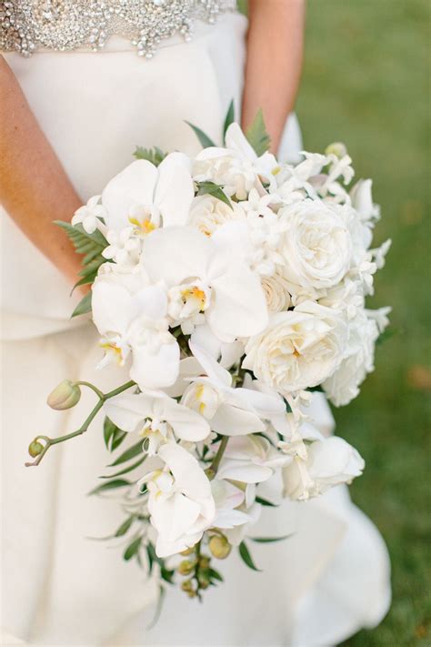 Elegant Philadelphia Country Club Wedding | White orchid bouquet ...