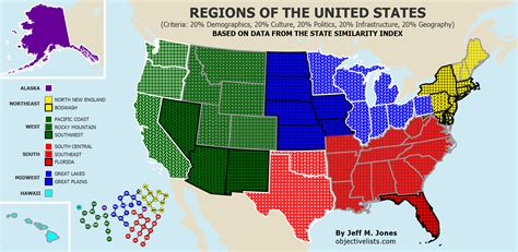 The 6 Unique Regions of the United States - OBJECTIVE LISTS