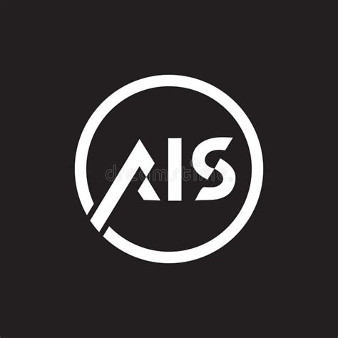 AIS Letter Logo Design on Black Background.AIS Creative Initials Letter ...