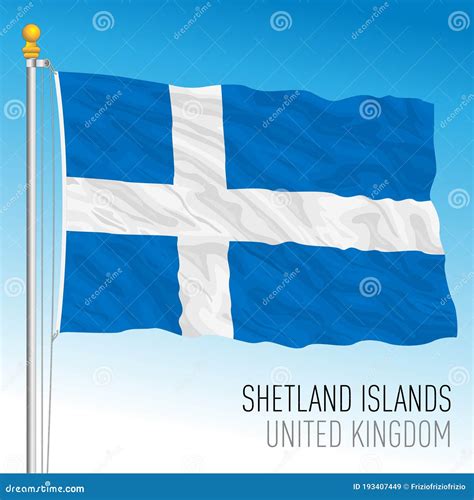 Shetland Islands Official Flag, United Kingdom Stock Vector ...