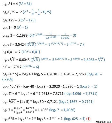 🥇 【 Ejemplos de Logaritmos - Logaritmos