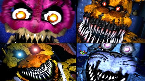 ALL JUMPSCARES Five Nights At Freddy's 1, 2, 3, 4 (FNAF, FNAF 2, FNAF 3 ...