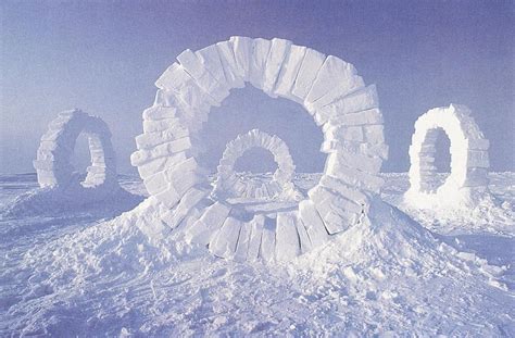 Andy Goldsworthy’s four massive ice sculptures at the North Pole