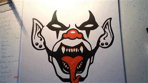 How To Draw an EVIL CLOWN VII - YouTube