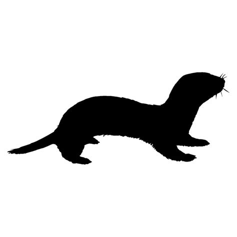 16*6.7CM Lovely Otter Weasel Outline Animal Car Styling Reflective Cool ...