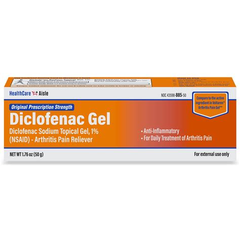 HealthCareAisle Diclofenac Gel, 1%, Arthritis Pain Relief - 50 g tube ...