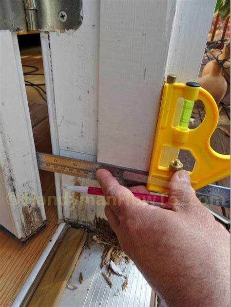 Rotted Exterior Door Frame Splice Repair - Mark Saw Line | Exterior ...