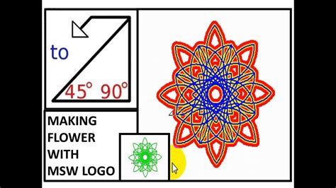 MSW logo tutorial/MSW LOGO Flower commands/Repeat command/Logo commands ...