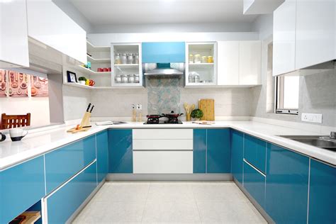 U-Shaped Modern Kitchen by HomeLane in 2023 | Modular kitchen designs ...