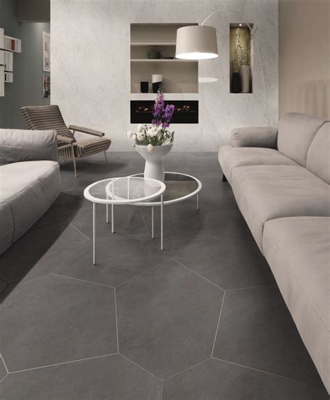 Ceramic tile polygons make a great flooring compliment to any decor ...