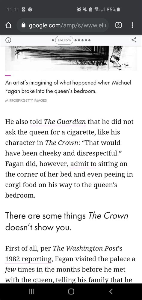 Excerpt from recent interview with Michael Fagan 😆 : TheCrownNetflix