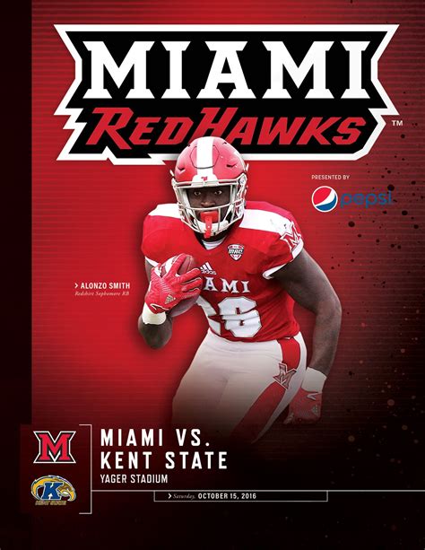 The 2016 @miamiuniversity RedHawks Football vs. Kent State Roster Card ...