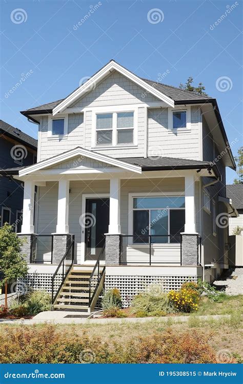 Home House Exterior Canada Small Compact Design Stock Image - Image of ...