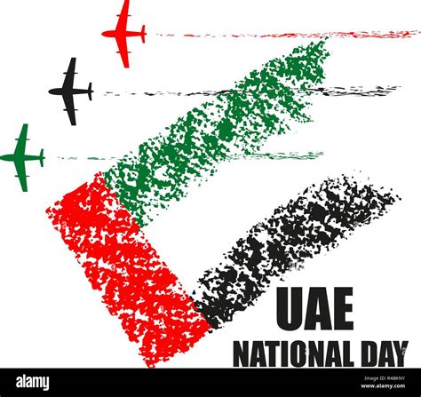 UAE National Day poster with planes performing aerobatics in national ...