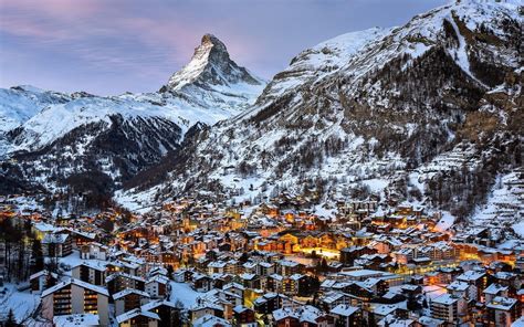 Aerial photography of village and mountain at daytime, Switzerland ...