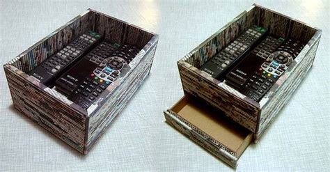 Recycled Newspaper Box With Hidden Drawer | Recycle newspaper ...