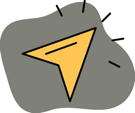 Yellow Color Cursor Icon On Gray Background. 24218385 Vector Art at ...