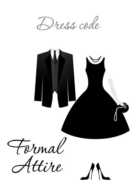 Formal Attire - Dress Code | Black and white formal attire for weddings