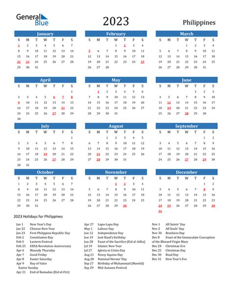 Holiday 2023 Calendar Philippines – Get Calendar 2023 Update