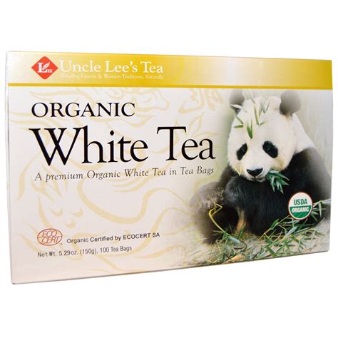 Uncle Lee's Tea, Organic White Tea, 100 Tea Bags, 5.29 oz(pack of 1 ...