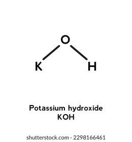 Potassium Hydroxide Molecular Structure Isolated On Stock Vector ...