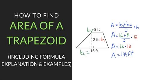 How To Find Area Of A Trapezoid Worksheet, Formula, And Examples