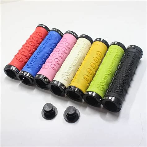 2017 Mtb grips bicycle handlebar grips slip rubber bike grip 6 colors ...