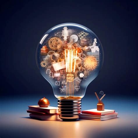 Premium AI Image | Creative glowing light bulb in the dark