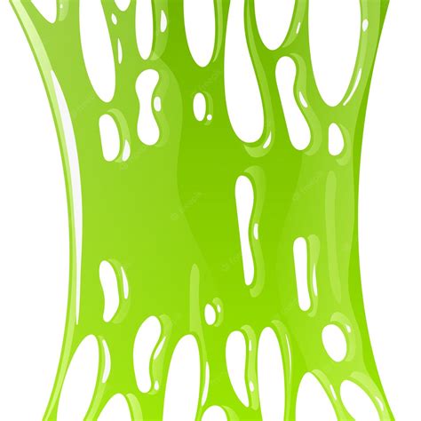 Premium Vector | Mucus green toxic slime realistic bright glossy ...