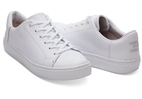 TOMS White Leather Women's Lenox Sneakers - Lyst