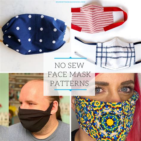 DIY No-Sew Face Mask Patterns | Mum In The Madhouse