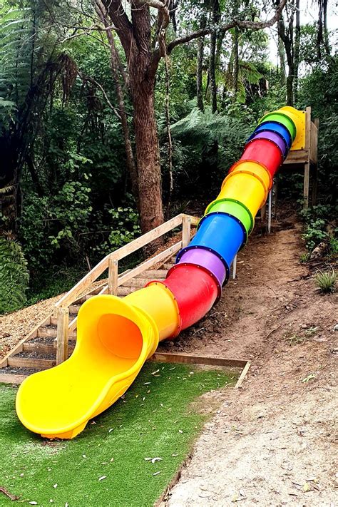 Rainbow Tube Slide | Playground slide, Slide, Playground equipment