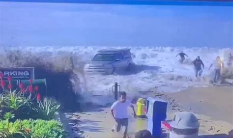 Video Shows Gigantic Wave Smash Into California Beachgoers - Newsweek