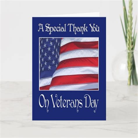 Happy Veterans Day Thank You Card | Zazzle | Veterans day thank you ...