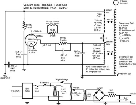 Miniature Vacuum Tube Tesla Coil under Repository-circuits -48857 ...