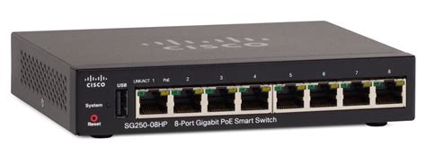 Cisco SG250-08HP 8-Port Gigabit PoE Smart Switch - Cisco