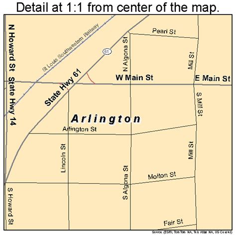 Arlington Kansas Street Map 2002325